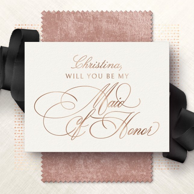 Will You Be My Maid of Honour Foil Card (Creator Uploaded)