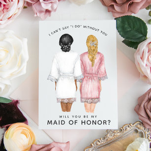 Will You Be My Maid of Honour? Girls in Robes card
