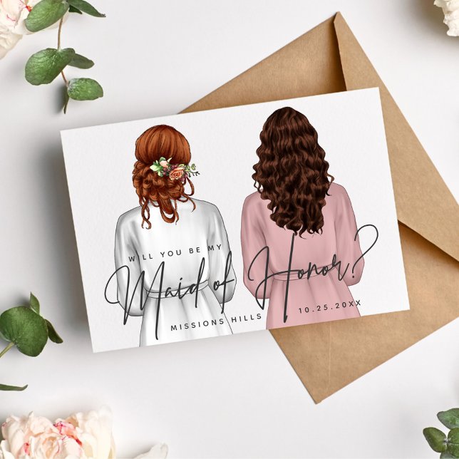 Will You Be My Maid of Honour? Girls in Robes V2 I Invitation (Creator Uploaded)