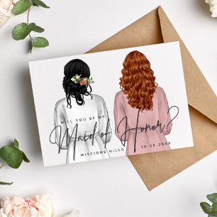 Will You Be My Maid of Honour? Girls in Robes V2 I Invitation