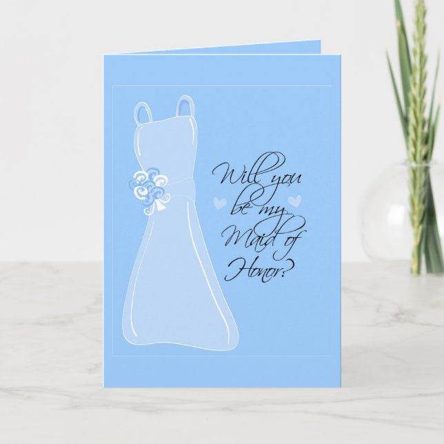 "Will you be my Maid of Honour?" Invitation (Front)