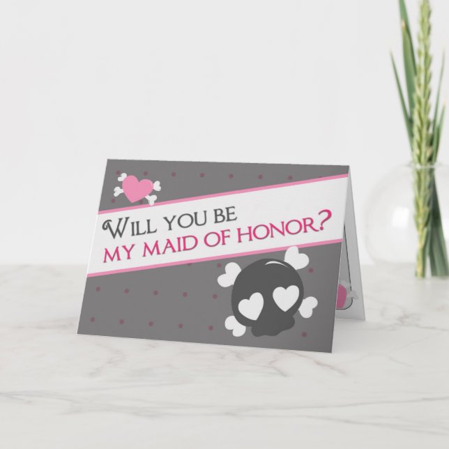 Will you be my maid of honour? invitation (Front)