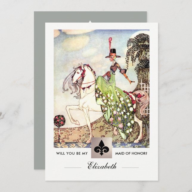Will you be my Maid of Honour? Invitation Cards (Front/Back)