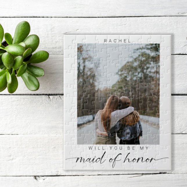 Will you be my Maid of Honour Minimalist Photo Chi Jigsaw Puzzle (Creator Uploaded)