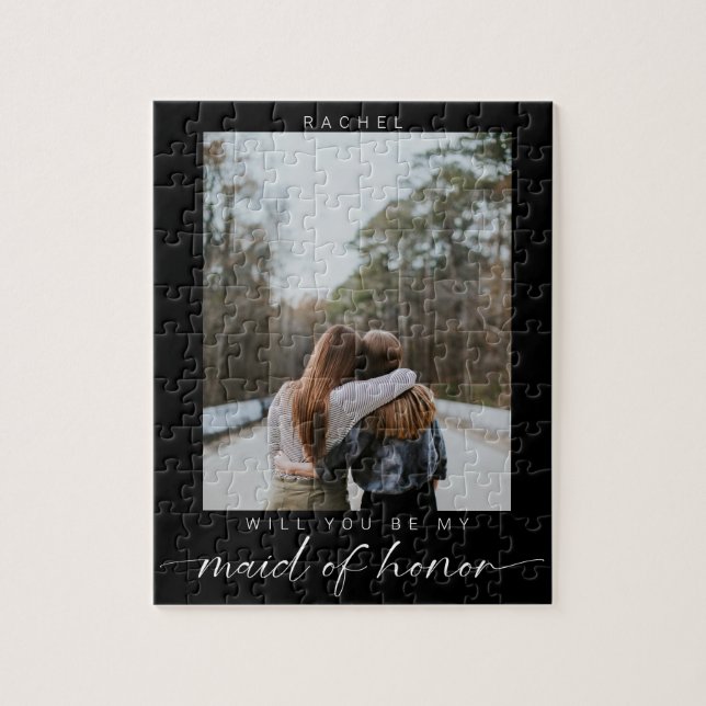 Will you be my Maid of Honour Minimalist Photo Chi Jigsaw Puzzle (Vertical)