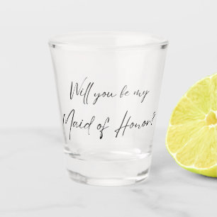 Will you be my Maid of Honour? MOH Proposal Shot Glass