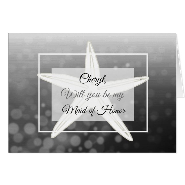 Will you be my Maid of Honour Personalised Card (Front Horizontal)