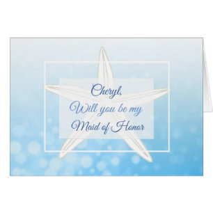 Will you be my Maid of Honour Personalised Card