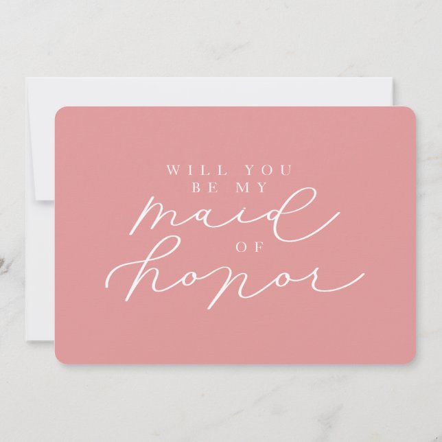 Will You Be My Maid of Honour Photo Proposal Card (Back)