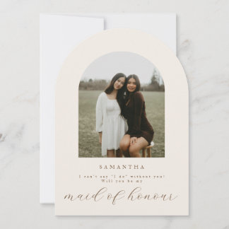 Will You Be My Maid Of Honour Photo Proposal Card