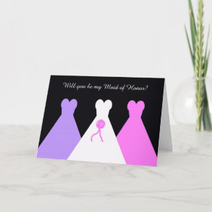 Will You Be My Maid of Honour Poem Card