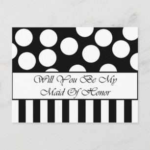 Will You Be My maid Of Honour Postcard