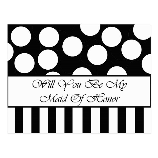 Will You Be My maid Of Honour Postcard