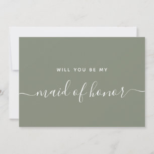 Will You Be My Maid Of Honour Proposal Bridal Part Invitation