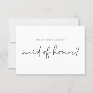 Will You Be My Maid of Honour Proposal Card