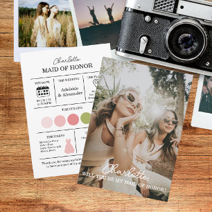 Will You Be My Maid of Honour Proposal Card