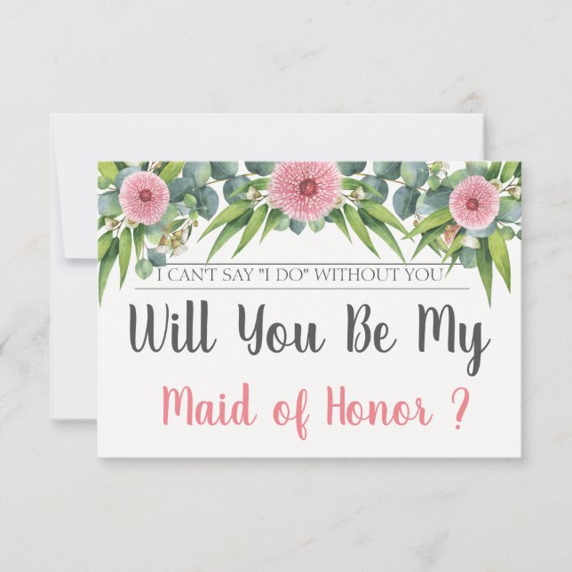 Will You Be My Maid of Honour| Proposal Invitation (Front)
