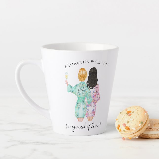 Will you be my Maid of Honour Proposal Latte Mug (In Situ)