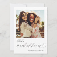 Will You Be My Maid of Honour Proposal Photo Card