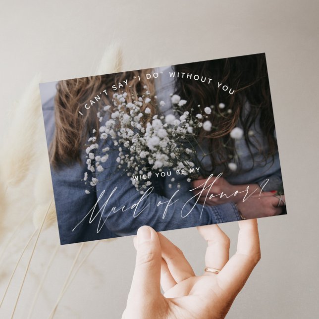 Will You Be My Maid of Honour? Rose Gold & Blush I Invitation (Creator Uploaded)