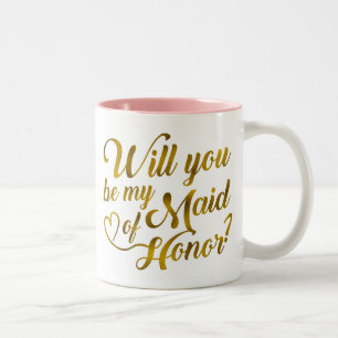 Will you be my Maid of Honour? Two-Tone Coffee Mug