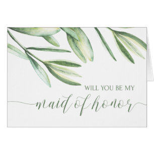 Will You Be My Maid of Honour Wedding Card