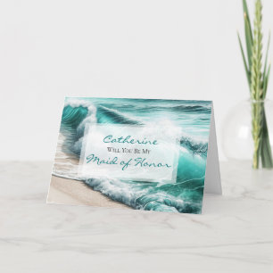 Will You Be My Maid of Honour  Wedding Proposal Card