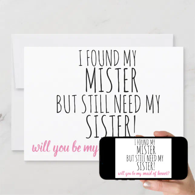 Will You Be My Maid Of Honour Wedding Proposal Invitation Zazzle