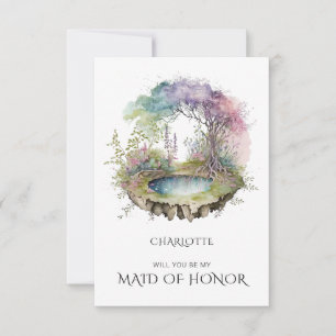 Will You Be My Maid Of Honour Wishing Well Invitation