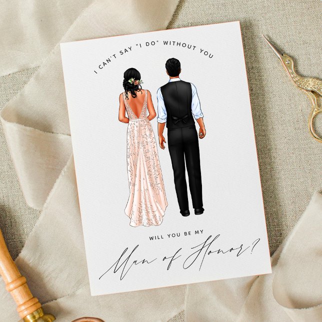 Will You Be My Man of Honour? Girls in Gowns Invitation (Creator Uploaded)