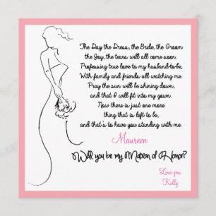 Will you be my Matron of Honour? Card