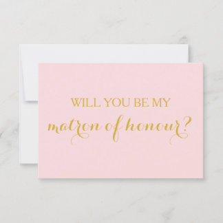 Will You Be My Matron of Honour Card Bridal Party