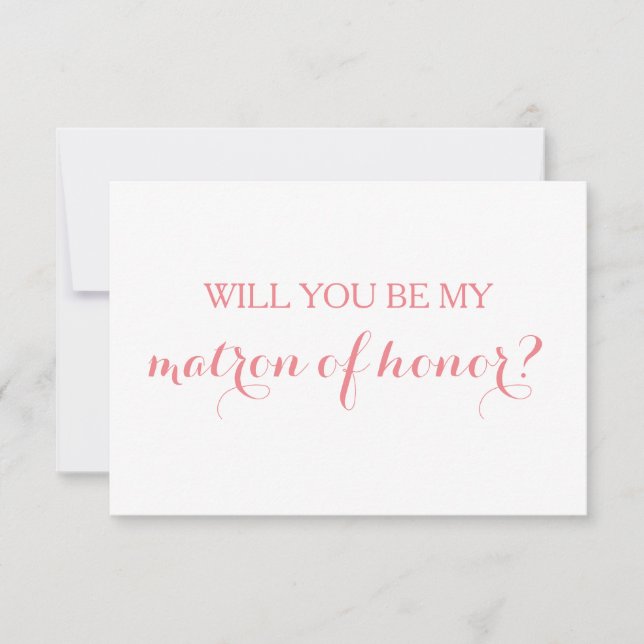 Will You Be My Matron of Honour Card Bridal Party (Front)