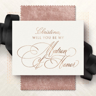 Will You Be My Matron of Honour Foil Card
