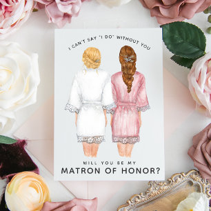 Will You Be My Matron of Honour? Girls in Robes In Invitation