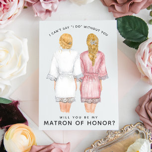 Will You Be My Matron of Honour? Girls in Robes In Invitation
