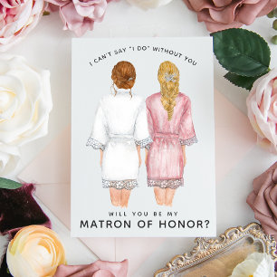 Will You Be My Matron of Honour? Girls in Robes In Invitation