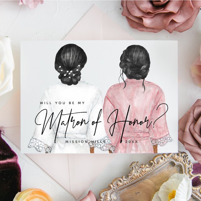 Will you be my Matron of Honour? Girls in Robes In Invitation (Creator Uploaded)