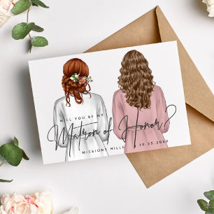 Will You Be My Matron of Honour? Girls in Robes V2 Invitation