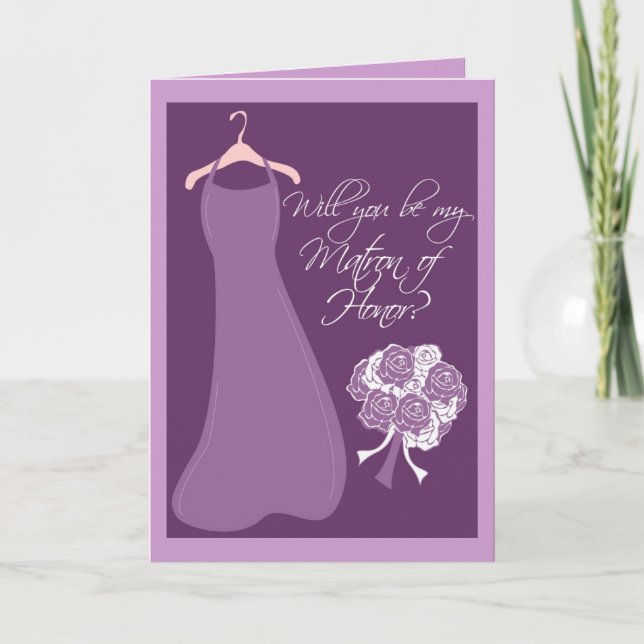 Will you be my Matron of Honour? Invitation (Front)