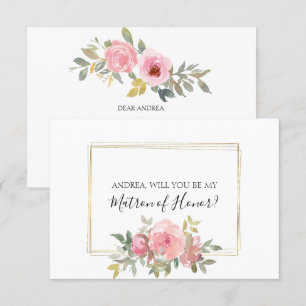 Will You Be My Matron of Honour Lush Blush Pink