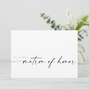 Will You Be My Matron of Honour   Modern Minimalis