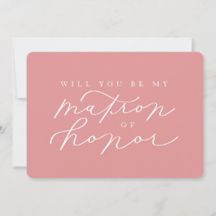 Will You Be My Matron of Honour Photo Proposal Car Invitation