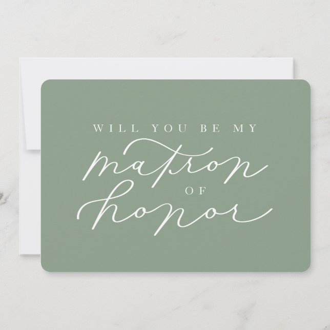 Will You Be My Matron of Honour Photo Proposal Car Invitation (Back)
