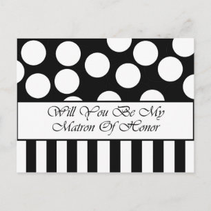 Will You Be My Matron Of Honour Postcard