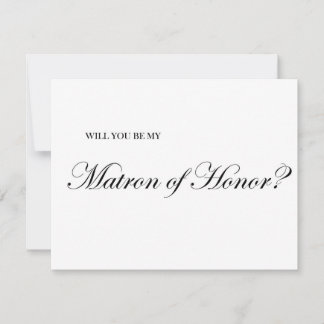 Will You Be My Matron of Honour Proposal card