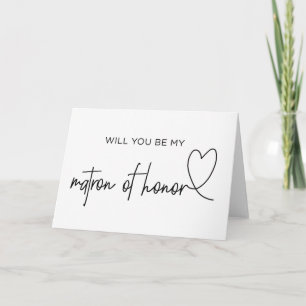 Will You Be My Matron of Honour Proposal Cards