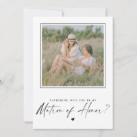 Will You Be My Matron of Honour Wedding Photo 