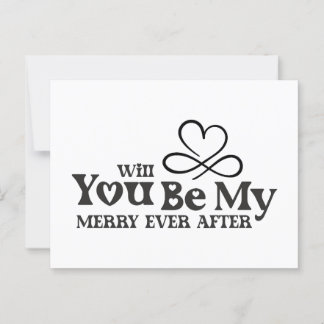 Will You Be My Merry Ever After, Christmas Proposa Postcard