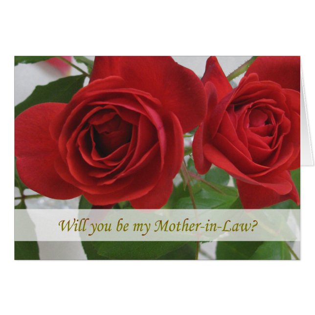Will you be my Mother-in-Law Card (Front Horizontal)